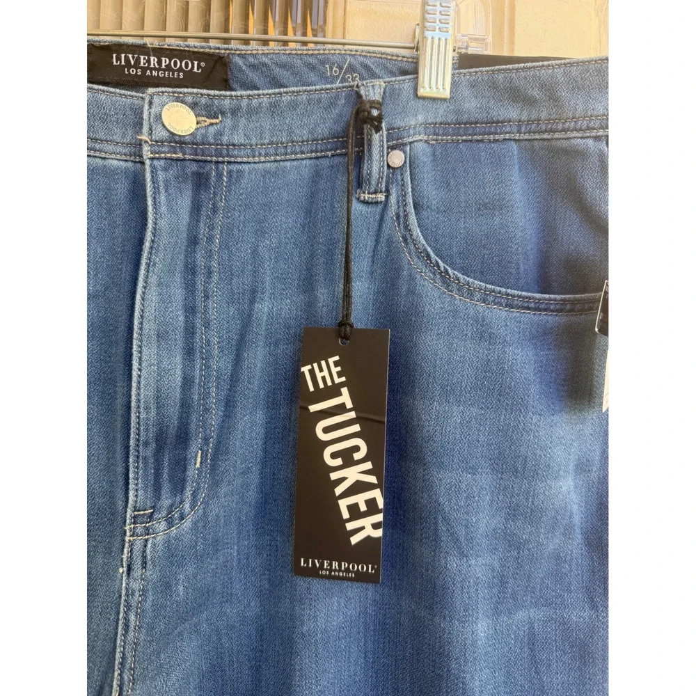 Liverpool‎ Los Angeles The Tucker Straight Leg Jeans Blue Denim Size 16/33 NEW
